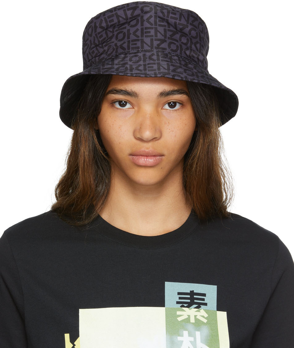 Reversible Purple \u0026 Black Bucket Hat by 