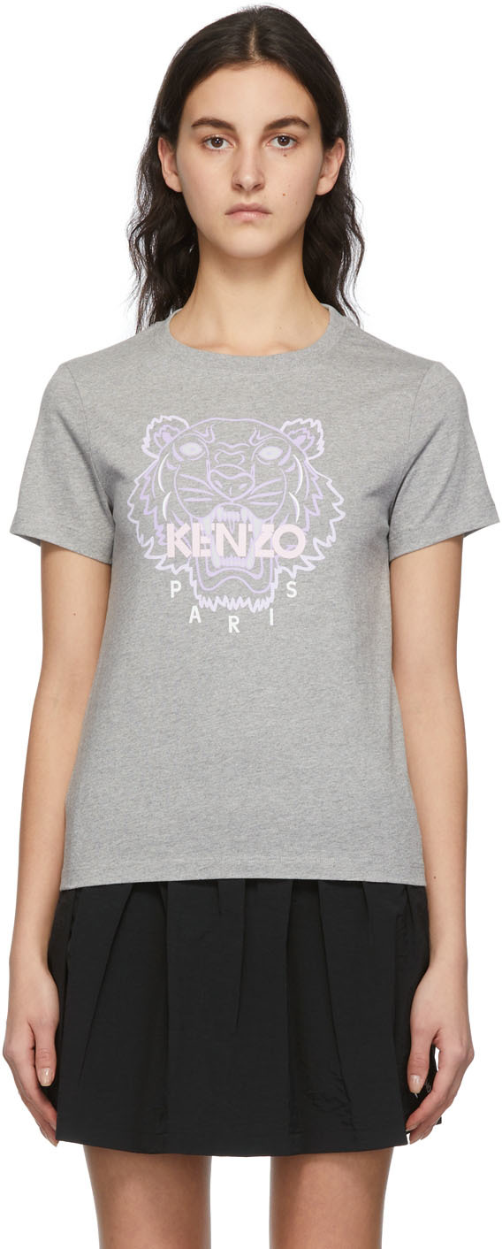 Kenzo Grey Classic Tiger T-Shirt