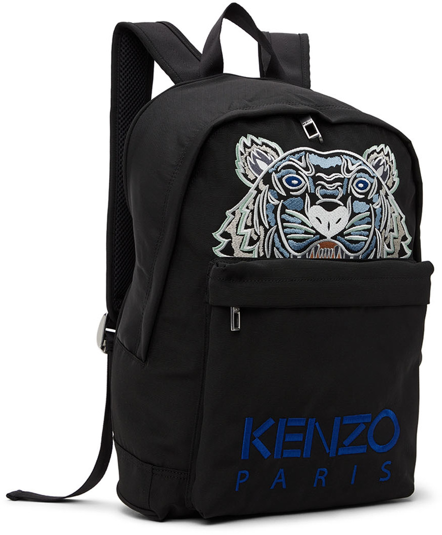 Kenzo Black Canvas Kampus Tiger Backpack Smart Closet