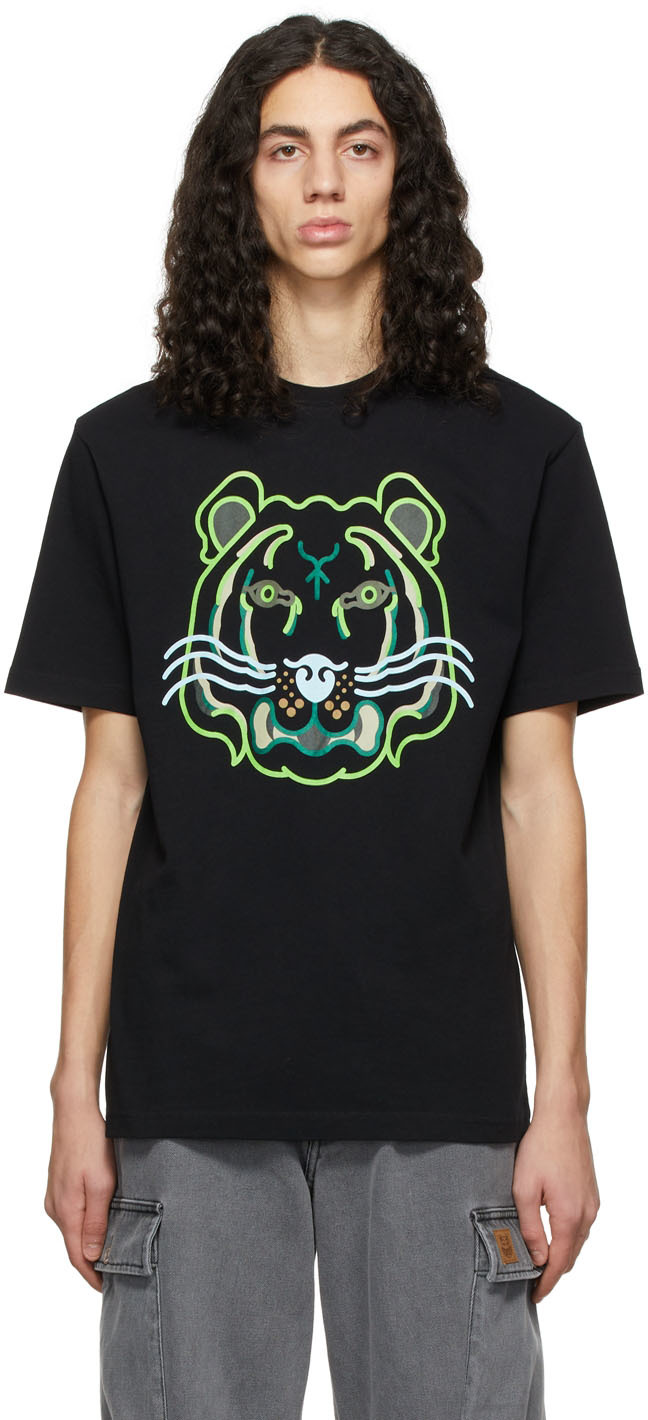 Kenzo Black K-Tiger Relaxed T-shirt