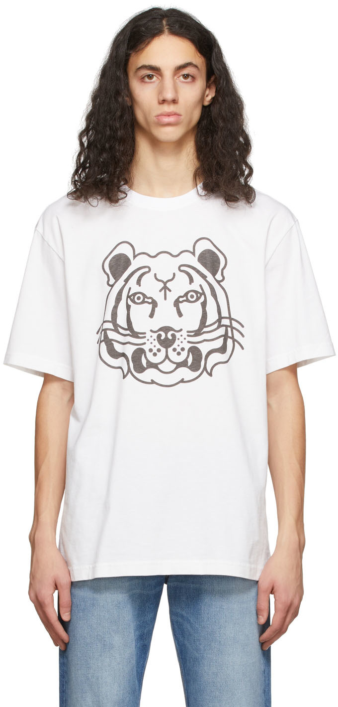 Kenzo White K-Tiger T-Shirt