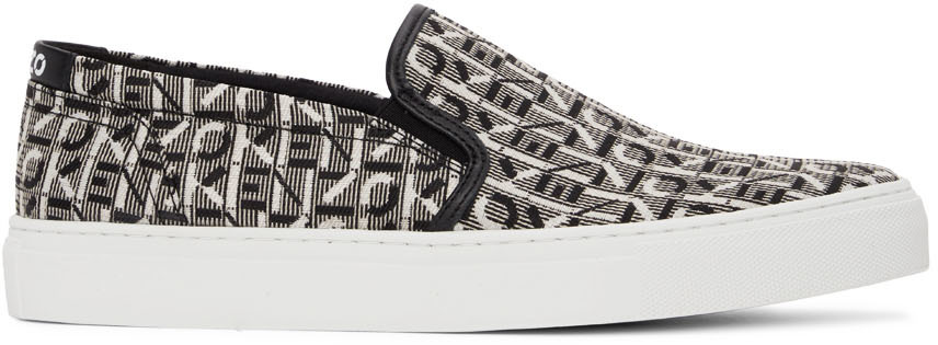 Black & White K-Skate Monogram Sneakers