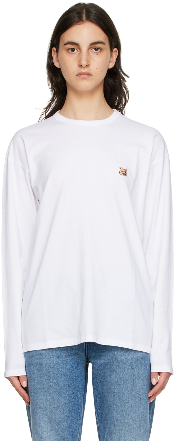 Ssense Uomo Abbigliamento Top e t-shirt Top White Fox Head Long Sleeve T-Shirt 