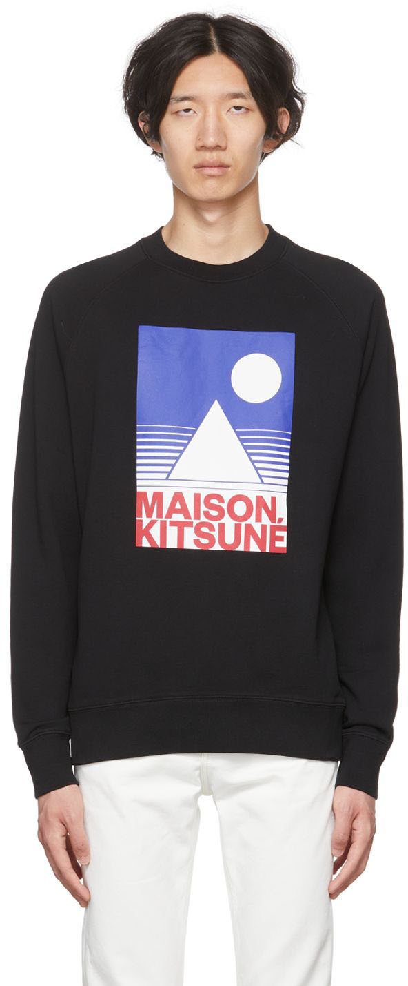 Maison Kitsuné Black Anthony Burrill Red Edition Sweatshirt