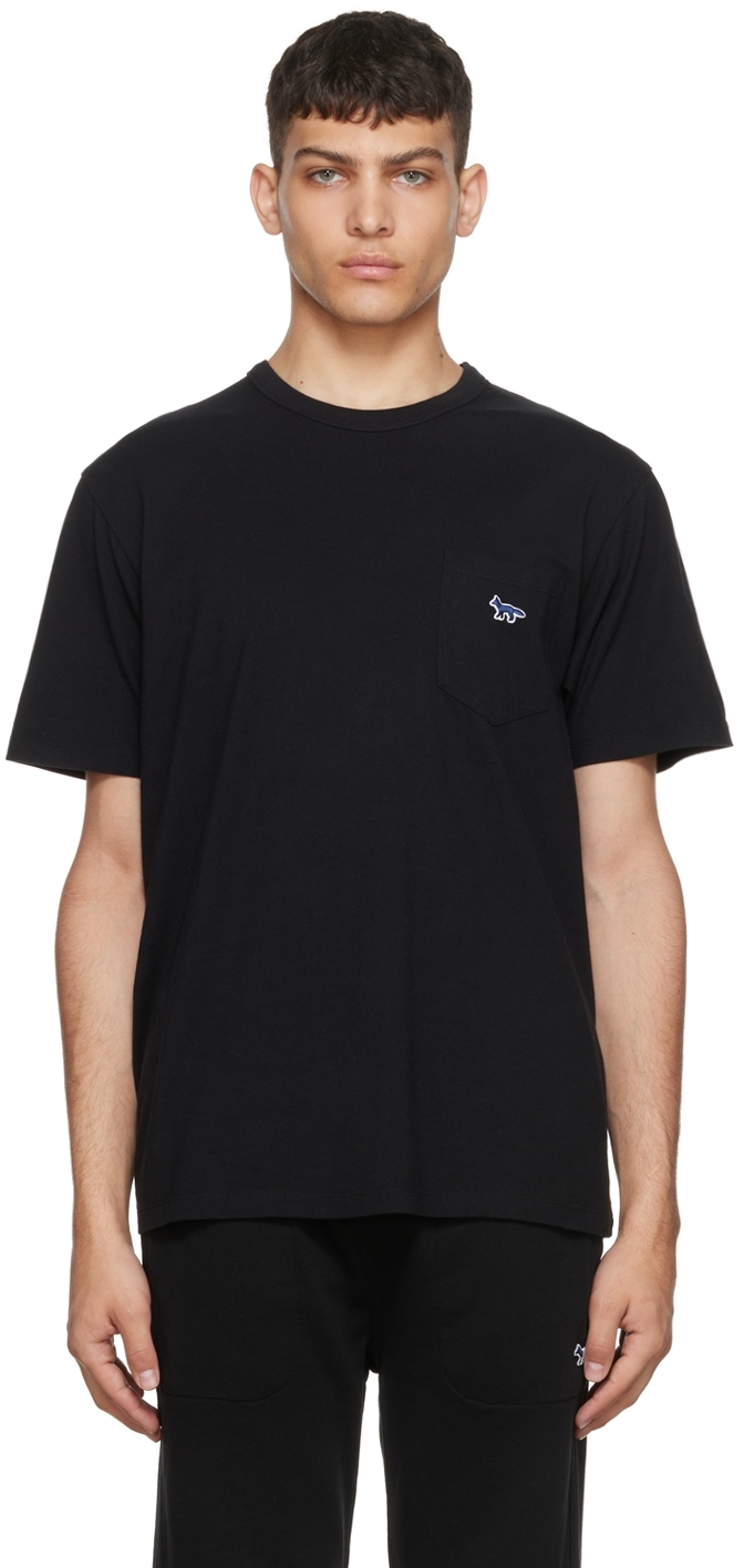 Black Fox T-Shirt by Maison Kitsuné on Sale