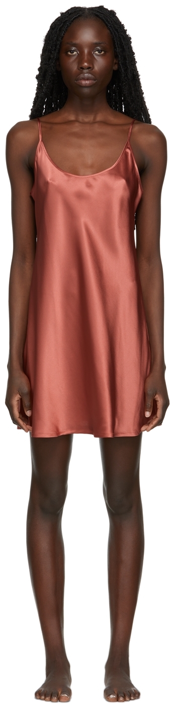 Pink Silk Slip Dress by La Perla on Sale