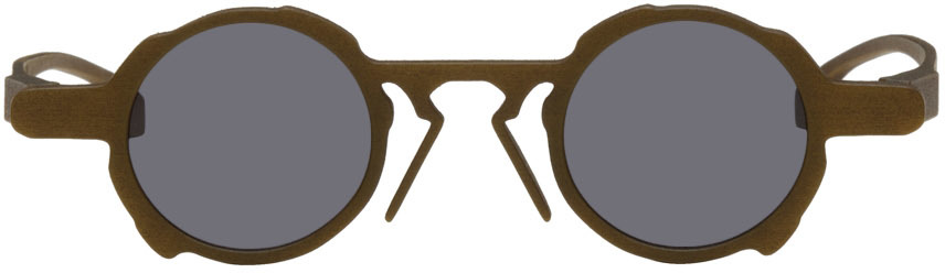 Henrik Vibskov Green Small Circle Sunglasses