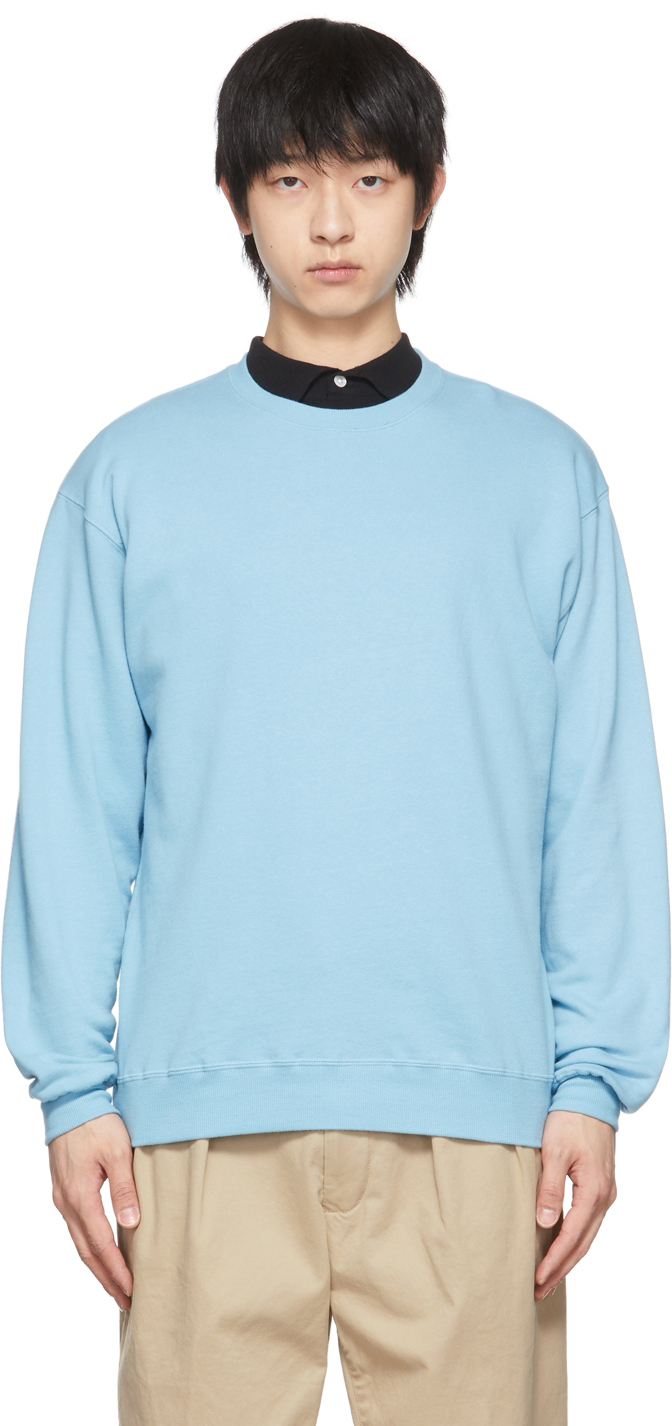 BEAMS PLUS Blue Cotton Sweatshirt