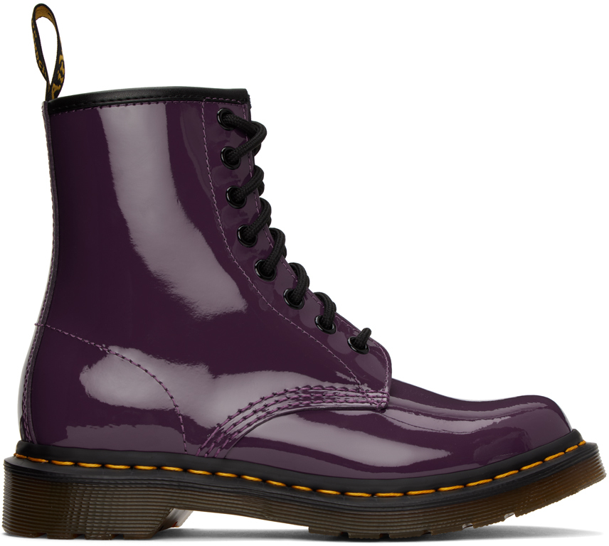 Dr. Martens Purple Patent 1460 Boots