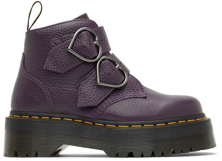 Purple Devon Heart Platform Boots Ssense Donna Scarpe Scarpe con plateau Stivali con plateau 