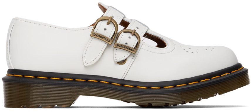 Dr. Martens White Smooth 8065 Mary Jane Oxfords