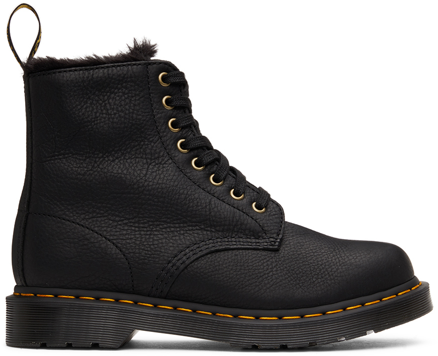 dr martens pascal fur lined black