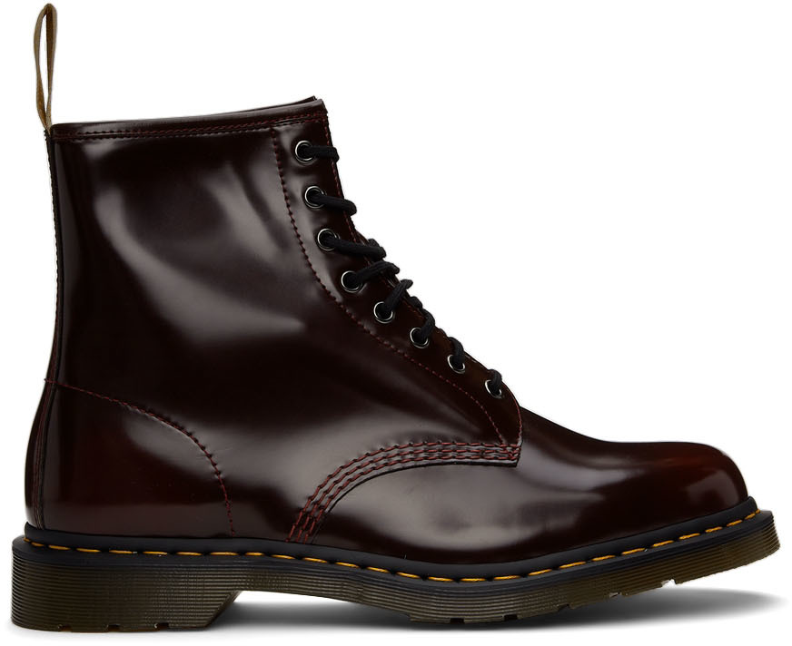 red vegan doc martens