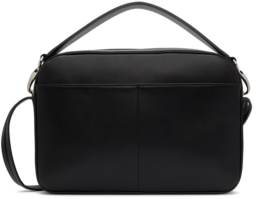 Commission Ssense Exclusive Black Leather Messenger Bag