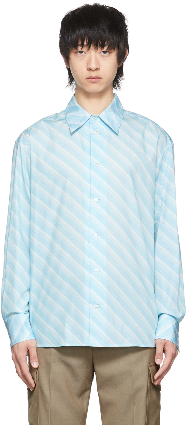 Commission SSENSE Exclusive Blue Cotton Shirt