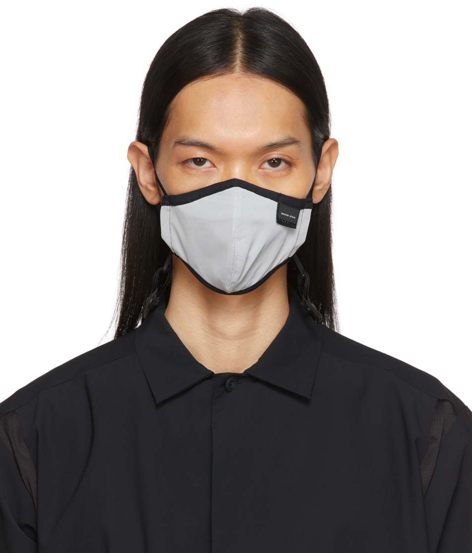 Master-piece Co Grey Cordura Face Mask In Gray