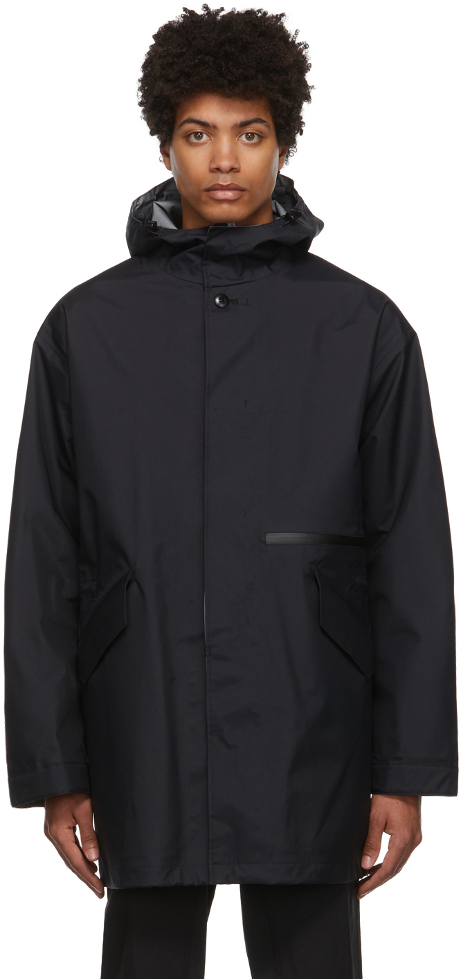 Master-Piece Co Black Packers Over Coat | Smart Closet