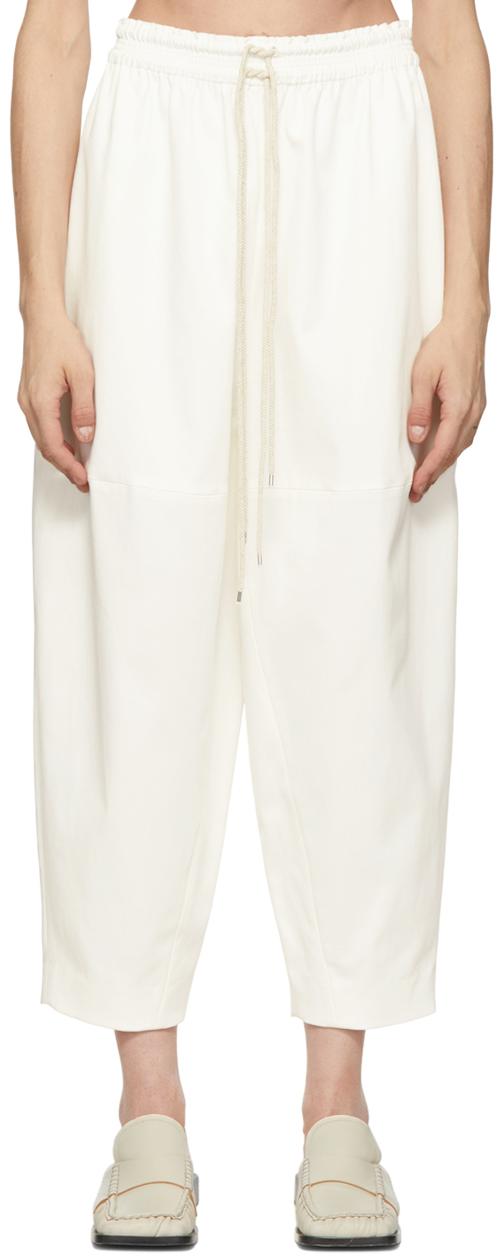 Partow White Dante Lounge Pants In Ivory