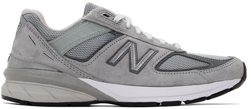 New Balance: Grey Made In USA 990v5 Low Sneakers | SSENSE