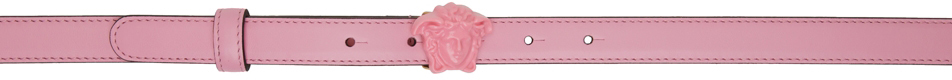 Versace Pink Monochrome Medusa Head Belt