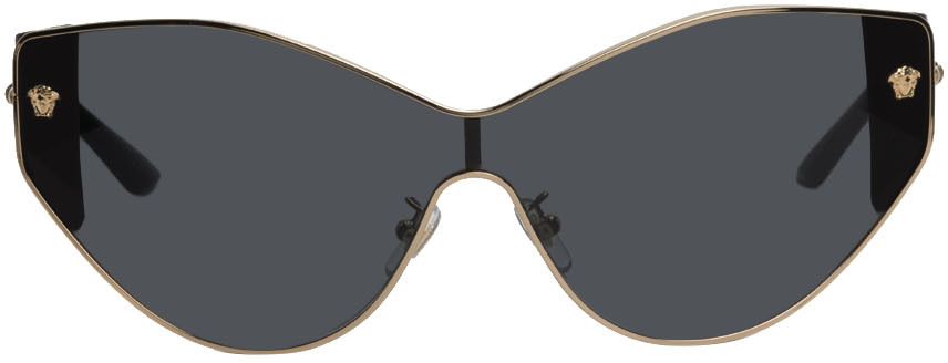 Versace Black Medusa Chic Shield Sunglasses