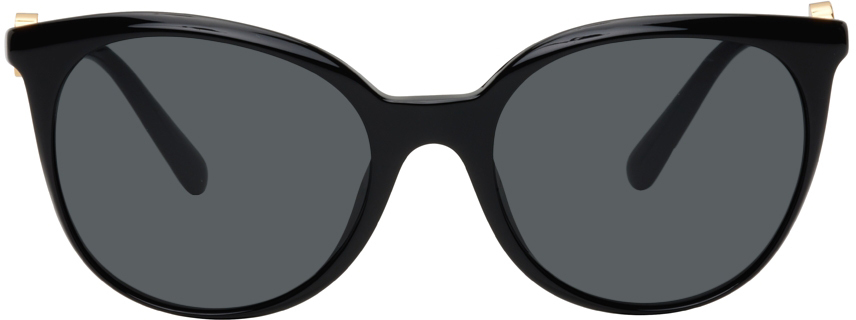 Versace Black Round Medusa Sunglasses