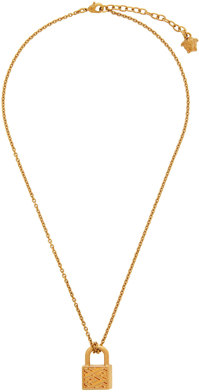 Gold Padlock Necklace