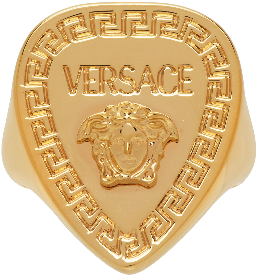 Versace Gold Pick Ring