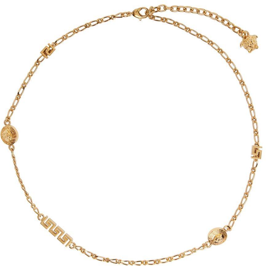 Gold Medusa 'La Greca' Necklace by 