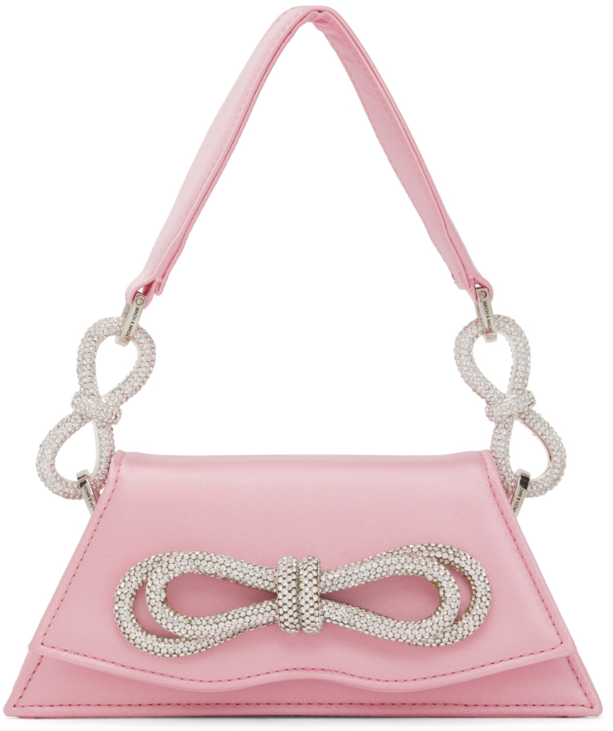MACH & MACH Pink Samantha Double Bow Shoulder Bag