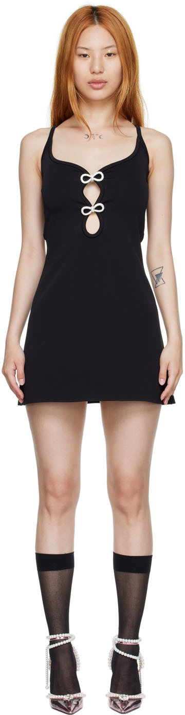 Black Viscose Mini Dress