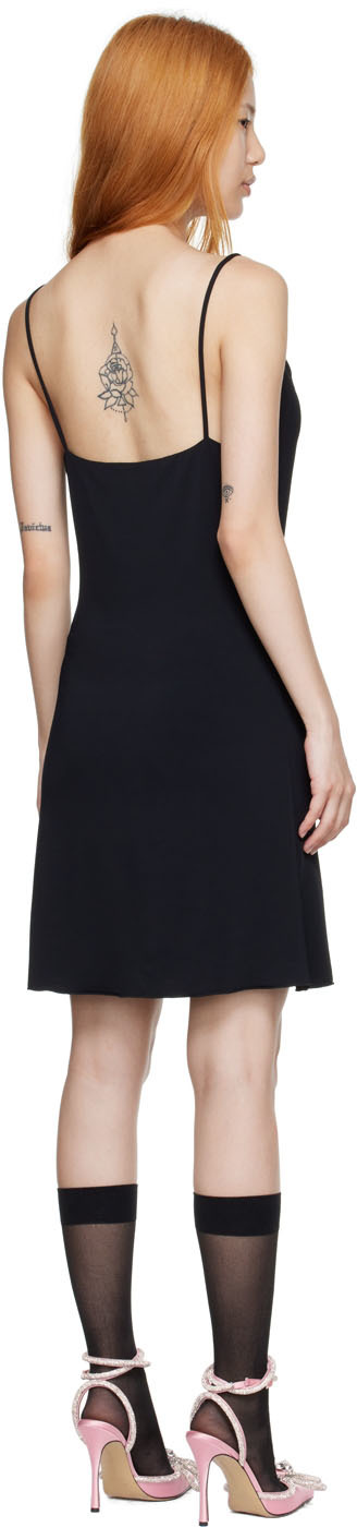 MACH & MACH BLACK VISCOSE MINI DRESS 