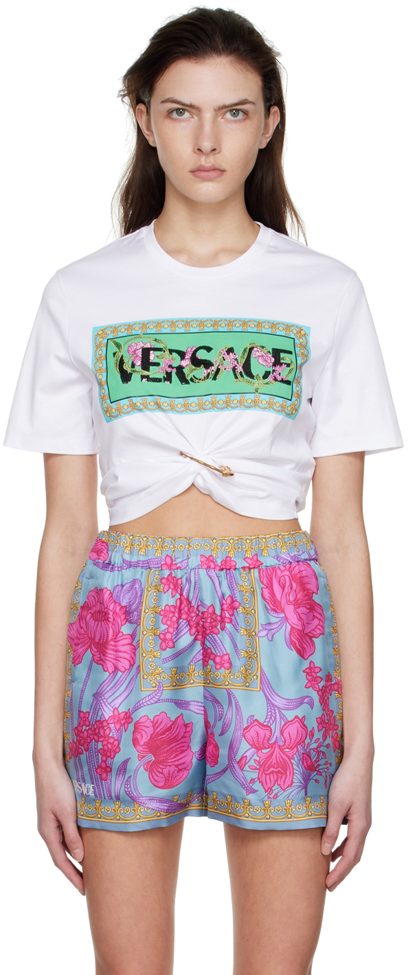 Chemise à imprimé graphique Versace en coloris Rose Femme Tops Tops Versace 