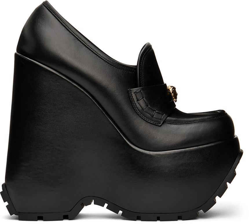 Versace Black Triplatform Heels