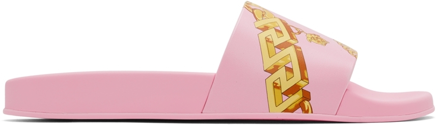 Versace Pink Rubber Slides