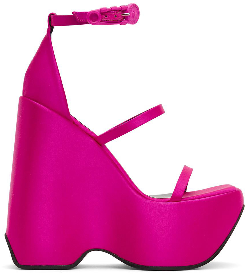 Versace Pink Triplatform Heeled Sandals