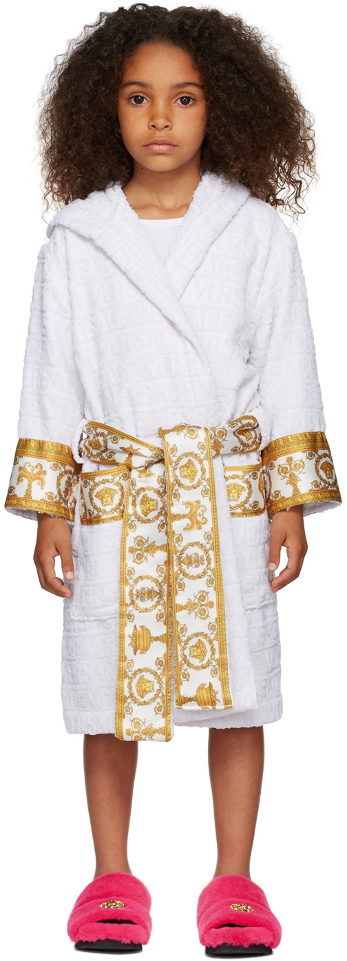 White and gold outlet versace robe