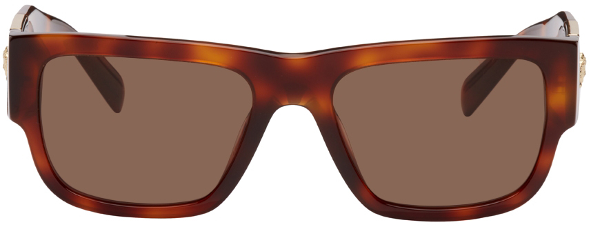 Versace Tortoiseshell Medusa Stud Sunglasses