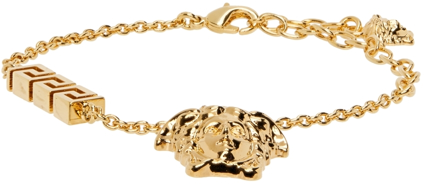 Weggegooid Walging Pijl Versace: Gold Medusa Bracelet | SSENSE