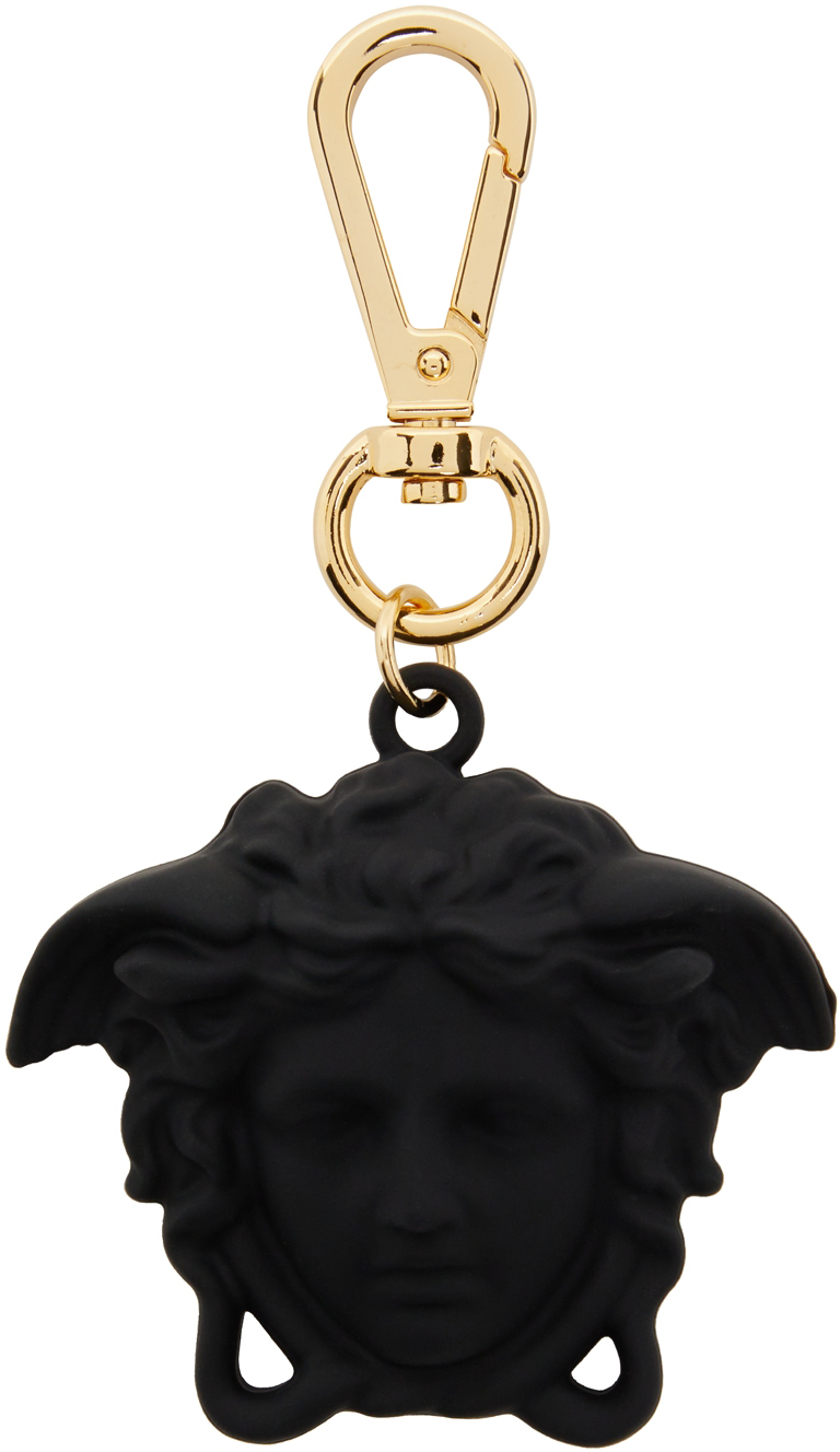 Versace Black 'La Medusa' Keychain