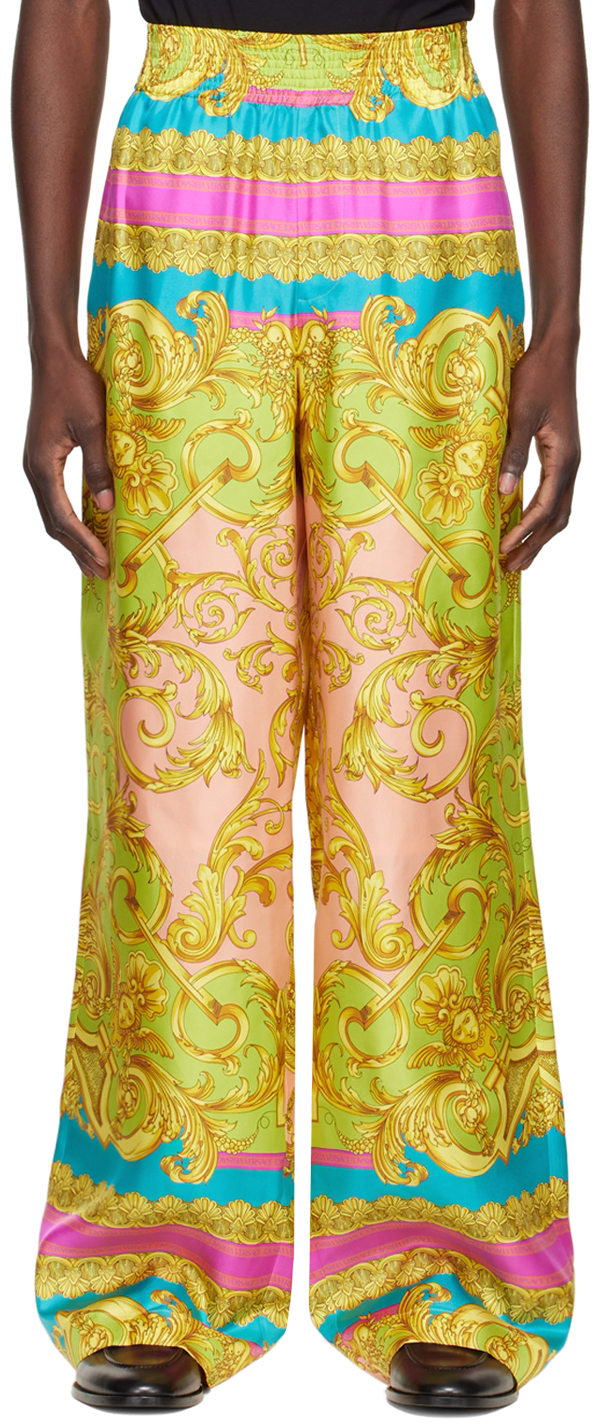 VERSACE MULTIcolour BAROCCO GODDESS TROUSERS
