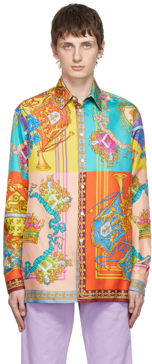 Versace: Multicolor Silk Shirt | SSENSE