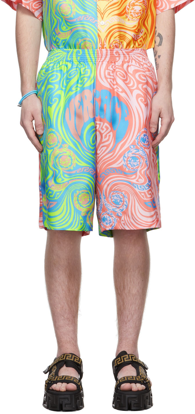 Multicolor Silk Shorts