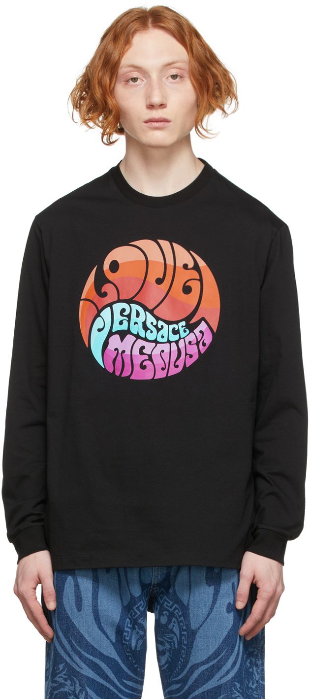 Versace: Black Medusa Music T-Shirt | SSENSE