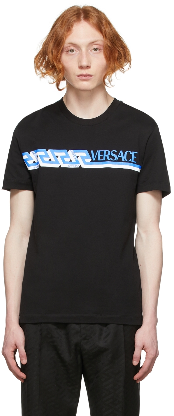 Versace Black La Greca T-Shirt