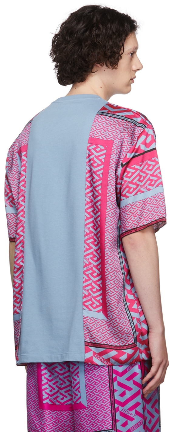 Versace Blue Polyester T-shirt In 1v540 Blue