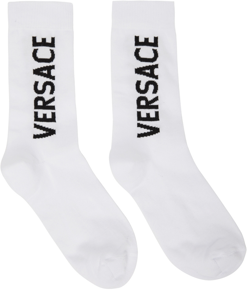 SSENSE Exclusive Kids White Logo Socks Ssense Abbigliamento Intimo Calze 