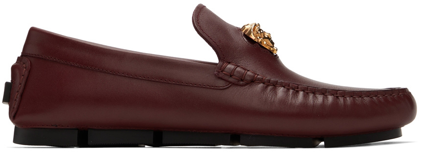 Opdagelse Forsvinde Opstå Versace Burgundy 'La Medusa' Loafers | Smart Closet