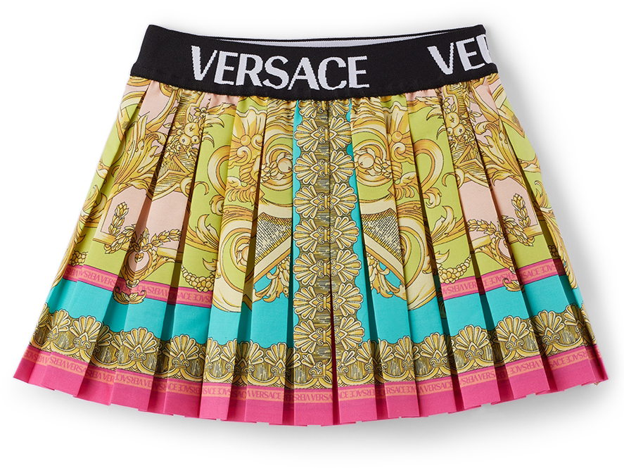 Versace Baby Multicolor Barocco Goddess Skirt