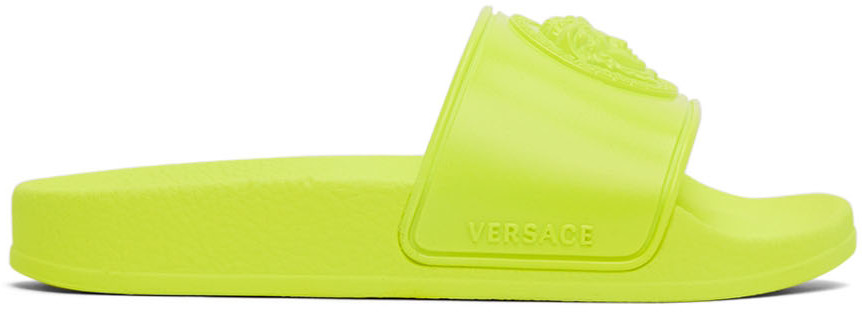 Versace Kids Yellow Medusa Slides